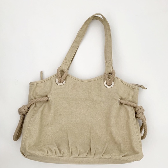 Roots Handbags - #12 - 🛍HOST PICK🛍 - Roots Beige Canvas Medium Tote Zip GUC